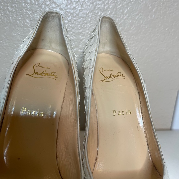 Christian Louboutin white pumps (python) - Picture 5 of 8